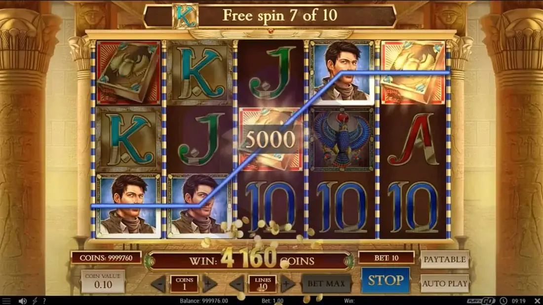 A spin of Book of Dead in the demo
